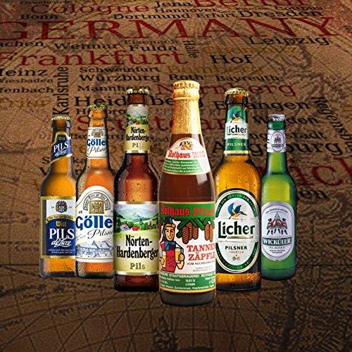 "6 Especialidades de Cerveza Alemana" Colección de la mejor cerveza alemana. Una de las mejores ideas de regalo para hombres (Cumpleaños, Navidades, Reyes, Aniversario)