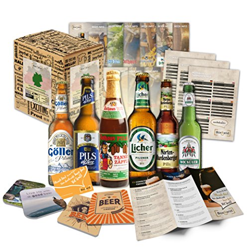 "6 Especialidades de Cerveza Alemana" Colección de la mejor cerveza alemana. Una de las mejores ideas de regalo para hombres (Cumpleaños, Navidades, Reyes, Aniversario)