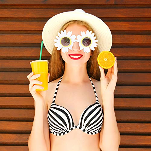 6 Pares de Gafas de Sol de Fiesta de Novedad Gafas de Sol Tropicales Hawaianas Gafas Creativas Divertidas de Disfraces Gafas de Fiesta de Playa Accesorios de Fotomatón para Niños Adultos