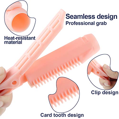 6 Piezas Pinzas de Volumen de Raíz de Cabello Rizador Rodillo de Raíz de Pelo Pinza de Pelo Esponjoso Ondulado Herramienta de Peinado de Clip de Pelo Esponjoso, Rosa