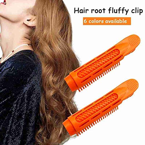6 Uds Pinza Para Dar Volumen Al Cabello Rizador Rodillo Rizador De Pelo Con Volumen De Raíz Pinza Para Rizador De Pelo Ondulado Y Esponjoso Herramienta De Peinado Blue+Yellow