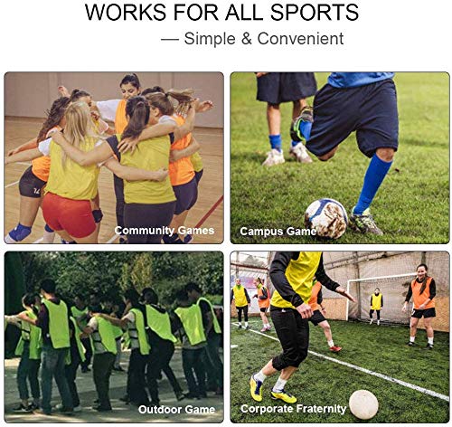 6 X Senston Deportes pinnies adulto Scrimmage chalecos de entrenamiento de fútbol baberos Deep Blue y 3 Tamaño