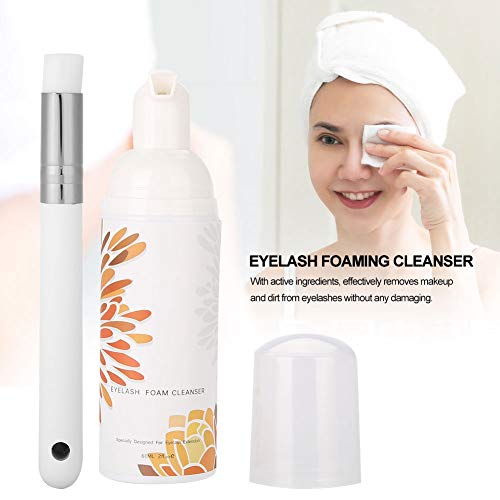 60 ml Profesional pestañas Espuma Cleanser Cepillo de limpieza Set – Rizador de garantía Limpieza Espuma, Eyelash foaming Cleanser Eyelash Extension Cleaning Foam