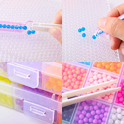 6000pcs Abalorios Cuentas de Agua Juego de Cuentas de Agua en 24 Colores Diferentes Manualidades Regalo para Niños Principiantes (6000pcs Cuentas de agua)