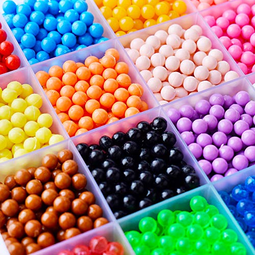 6000pcs Abalorios Cuentas de Agua Juego de Cuentas de Agua en 24 Colores Diferentes Manualidades Regalo para Niños Principiantes (6000pcs Cuentas de agua)