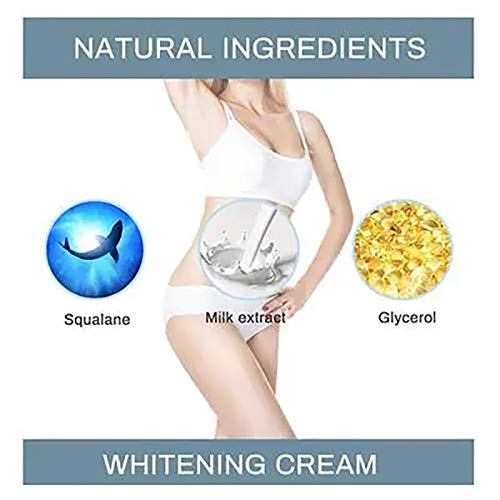 60ML Women Face Whiting Cream, 10 Seconds Instant Whitening Cream Underarm Armpit Whitening Cream Legs for Armpit, Knees, Elbows, Sensitive and Private Areas, Brightens, Nourishes