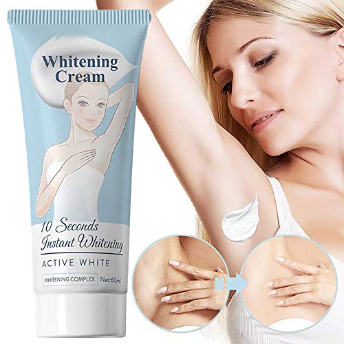 60ML Women Face Whiting Cream, 10 Seconds Instant Whitening Cream Underarm Armpit Whitening Cream Legs for Armpit, Knees, Elbows, Sensitive and Private Areas, Brightens, Nourishes