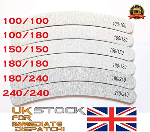 8 limas de uñas en forma de cebra, Banana curvada Boomerang de doble cara