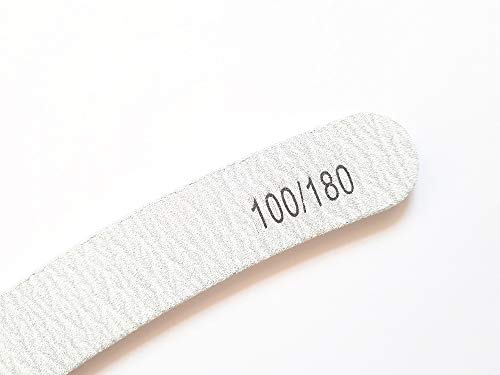 8 limas de uñas en forma de cebra, Banana curvada Boomerang de doble cara