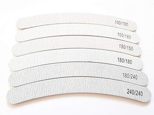 8 limas de uñas en forma de cebra, Banana curvada Boomerang de doble cara