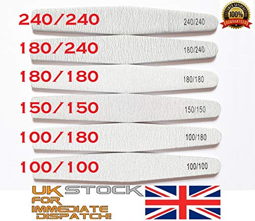 8 limas de uñas en forma de cebra con diamante elegido de doble cara