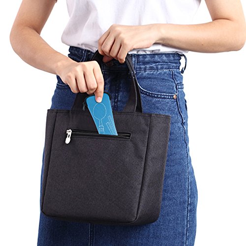 8 piezas Mostrada Conjuntos De Cuchillo, Tenedor, Cuchara, Palillos, SENHAI 2 Pack de vajilla con estuche e para viajar Camping Picnic Excursionismo (Naranja, Azul Claro)