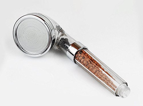 8CM Alcachofa de la ducha,AZXES,Cabeza de Filtro Transparente,SPA Ducha Filtro Iónico Ahorro de Agua