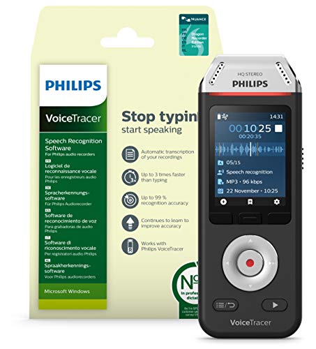 8GB Grabadora de voz digital profesional Philips DVT2810, Voice recorder grabadora de audio portátil