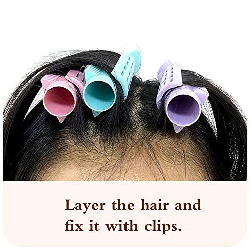 8Pcs Clip Mullido de Raíz de Pelo Pinza de Rizador de Pelo para Dar Volumen Raíz del Pelo del Clip de Plástico de Auto Agarre Herramienta de Clip Esponjoso de Raíz de Pelo para el Hogar Salón (A)