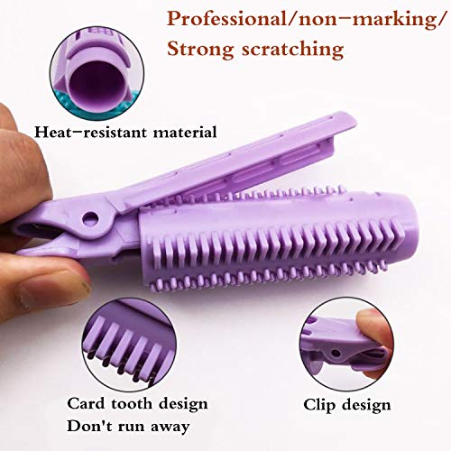 8Pcs Clip Mullido de Raíz de Pelo Pinza de Rizador de Pelo para Dar Volumen Raíz del Pelo del Clip de Plástico de Auto Agarre Herramienta de Clip Esponjoso de Raíz de Pelo para el Hogar Salón (A)