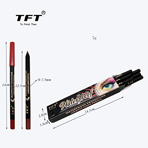 99AMZ 3 in1Delineador de ojos Sombra de ojos Pen Delineadores labiales Mate Impermeable Durable Brillo Altamente pigmentados Sombra de ojos en crema Eyeliner Bálsamos labiales Azul Roja Verde (F-06)