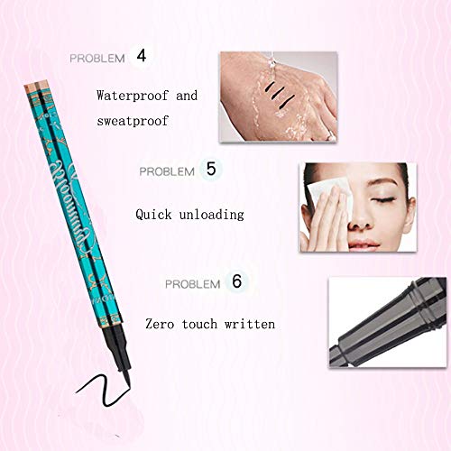 99AMZ Delineadores de Ojos Líquido Lápices de Ojos Permanentes Delineador de Ojos para Maquillaje Profesional Impermeable Súper forro Durable Delineador liquido Punta muy fina Eyeliner (Morado)