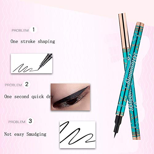 99AMZ Delineadores de Ojos Líquido Lápices de Ojos Permanentes Delineador de Ojos para Maquillaje Profesional Impermeable Súper forro Durable Delineador liquido Punta muy fina Eyeliner (Morado)