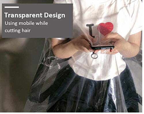 AAGOOD 100 Piezas por Paquete de un Solo Uso de la Moda del Pelo del Tinte del Cabo Duradero PE Envoltura de Tela de Pelo Corte de Pelo el Aceite de emú Desposable peluquería Delantal