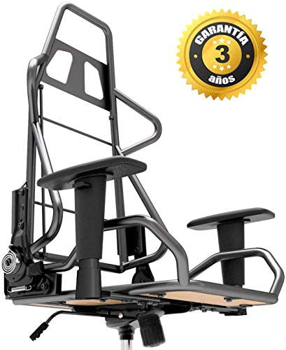 AB Vanguard VD-100 Silla Gaming Escritorio Oficina. 3 AÑOS DE GARANTÍA de la Estructura. Silla de Cuero para Ordenador Gamer Ergonomica con Cojín Reposabrazos Ajustables Respaldo Reclinable