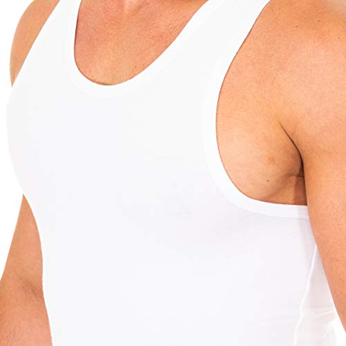 Abanderado Camiseta Sport de Tirantes Suavidad Real algodón Peinado, Blanco (Blanco 001), XX-Large (Tamaño del Fabricante:XXL/60) para Hombre