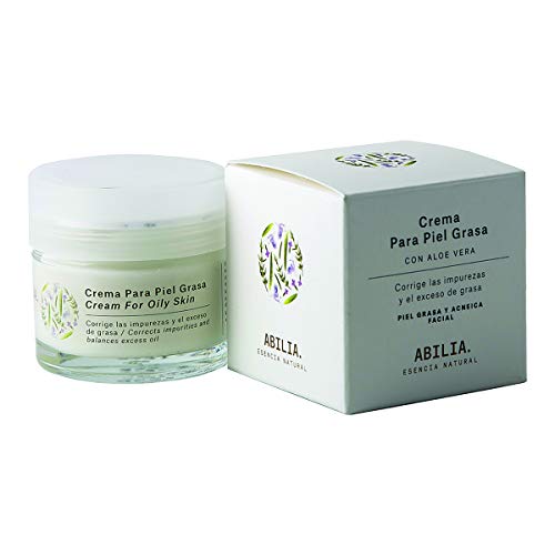 Abilia. Esencia Natural Crema Facial Hidratante para Pieles Grasas Bio Ecológica Certificada, Pack de 1
