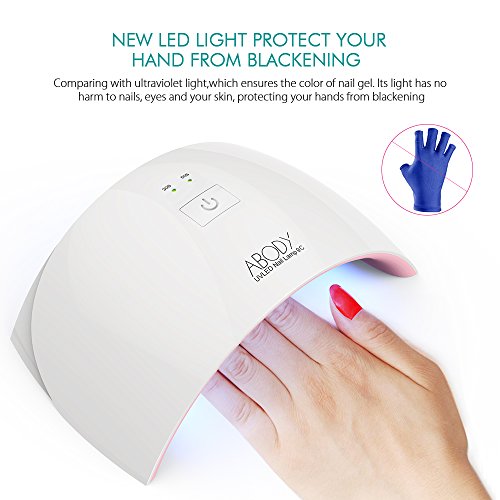 Abody SUN9C 24 W LED UV lámpara secador de uñas lámpara de secado de uñas para Shellac y otros LED UV gel de uñas blanco luz Nail Art pintura salón herramientas para uñas y uñas