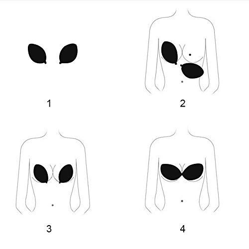 Abollria Sujetador Adhesivo Invisible Mujer,Sujetador Sin Tirantes Transpirable Empuje hacia Arriba Sujetadores Sin Espalda para Mujeres