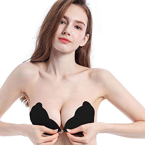 Abollria Sujetador Adhesivo Invisible Mujer,Sujetador Sin Tirantes Transpirable Empuje hacia Arriba Sujetadores Sin Espalda para Mujeres