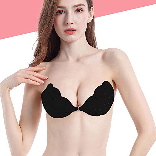 Abollria Sujetador Adhesivo Invisible Mujer,Sujetador Sin Tirantes Transpirable Empuje hacia Arriba Sujetadores Sin Espalda para Mujeres