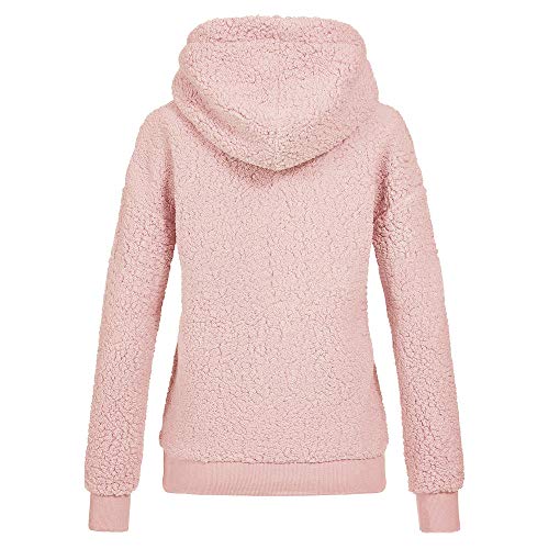 Abrigo De Invierno con Capucha De Las Mujeres Patchwork Chaqueta con Cremallera De Lana Caliente Abrigo De AlgodóN con Capucha Casual Outwear Sudadera con Capucha Deportiva riou