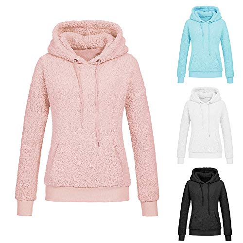 Abrigo De Invierno con Capucha De Las Mujeres Patchwork Chaqueta con Cremallera De Lana Caliente Abrigo De AlgodóN con Capucha Casual Outwear Sudadera con Capucha Deportiva riou