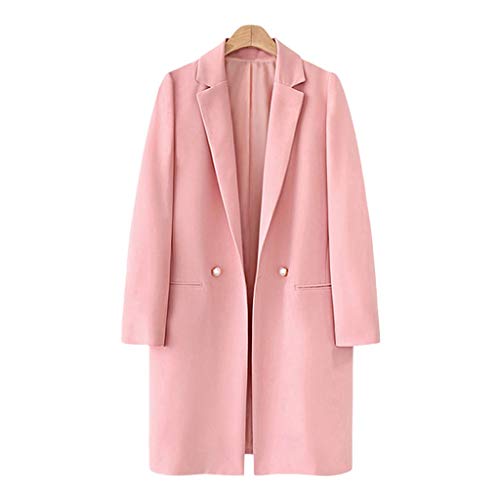 Abrigo de Lana de Solapa de Invierno para Mujer Trench Jacket Abrigo de Manga Larga Outwear Mujer Invierno Rebajas Mujeres Suelto algodón Caliente Impreso Bolsillos más Grueso