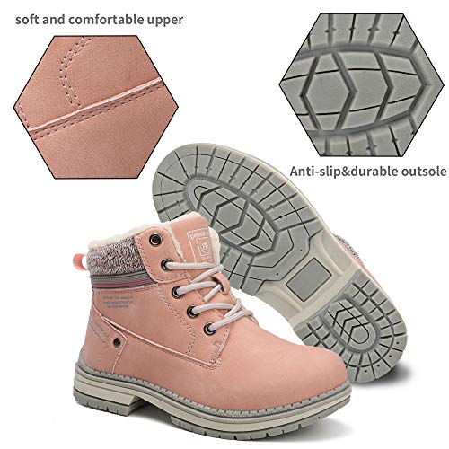 ABTOP Botas Mujer Botines Zapatos Invierno Botas de Nieve Cálido Fur Forro Aire Libre Boots Urbano Fiesta Oficina Caminando Senderismo 36-41