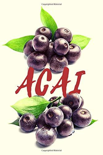Acai: Notebooks with Fruits for Kids and Adults Notebook for Drawing and Writing (Colorful & Cartoon Cover, 110 Pages, Blank, 6 x 9) (Fruit Notebooks)