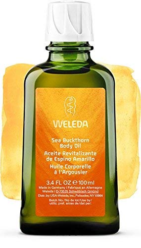 Aceite Corporal Nutritivo de Espino Amarillo, Intensivo para pieles secas - Weleda (100 ml) - Se envía con: muestra gratis y una tarjeta superbonita que puedes usar como marca-páginas!