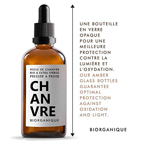 Aceite de Cáñamo - 100 ml - 100% Orgánico, Puro y Natural - Para el cuidado de cabello/ cuerpo/ piel - 100 ml - producto Ecológico