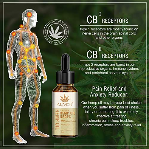 Aceite de cáñamo gotas 30% alta resistencia aceite de semillas de cáñamo 3000 mg extracto de cáñamo bio-activo orgánico ayuda con el sueño, la piel y el cabello, calma el estado (30 ml)