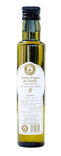 Aceite de chufa de Valencia. Extraído por prensado en frío. Marca Món Orxata. 250 ml. Botella cristal.