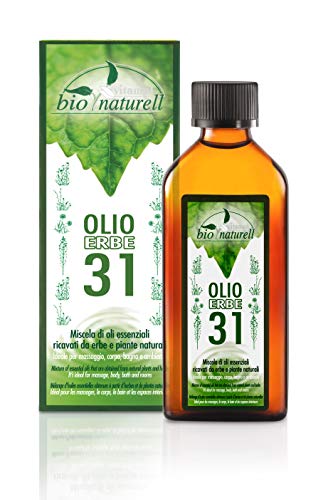 Aceite de hierbas orgánico 31 100 ml Vitamol revitalizante para masajes musculares y aromaterapia - No graso