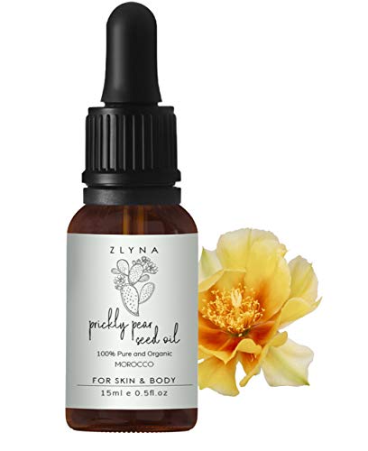 Aceite de Semillas de Higo Chumbo (aceite de Semillas de Cactus) 15ml | 100% Orgánico, Puro, Vegano y Prensado en frío | Aceite hidratante antienvejecimiento para la Piel, Cara, Cuerpo y Cabello