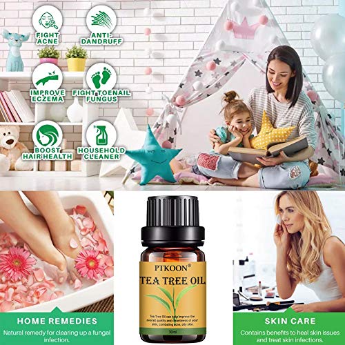 Aceite Esencial de Árbol,Tea Tree Essential Oil,Aceite esencial de árbol de té, para cara y Cuerpo masaje, El tratamiento para el acné, manchas y problemas de la piel