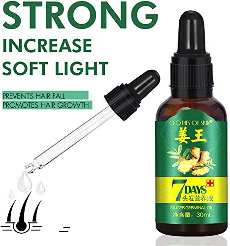Aceite germinal de jengibre, producto para el cuidado del cabello, crecimiento y engrosamiento del cabello, detener la caída del cabello, suero para el cabello, crecimiento rápido del cabello(30 ml)