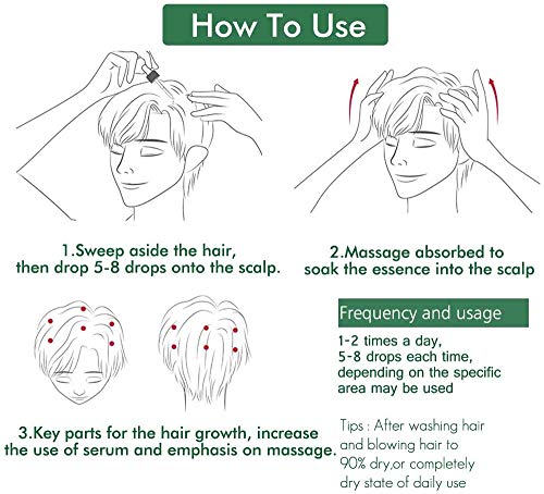 Aceite germinal de jengibre, producto para el cuidado del cabello, crecimiento y engrosamiento del cabello, detener la caída del cabello, suero para el cabello, crecimiento rápido del cabello(30 ml)