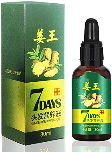 Aceite germinal de jengibre, producto para el cuidado del cabello, crecimiento y engrosamiento del cabello, detener la caída del cabello, suero para el cabello, crecimiento rápido del cabello(30 ml)