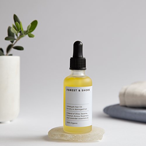 Aceite para el cabello Hallelujah®, 100% natural certificado, protección y tratamiento con aceite de coco orgánico, hidratante y reparador para cabello dañado y seco