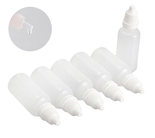 Acenix - Pack de 50 botellas de plástico vacías de alta calidad, 5 ml, 50 unidades, con tapas