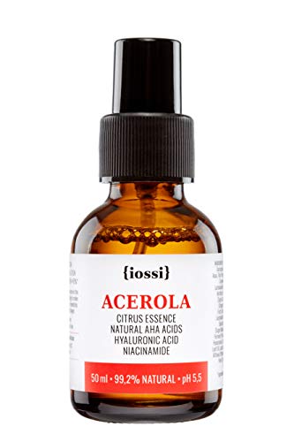Acerola. Esencia facial cítrica con ácidos AHA naturales, Ácido Hialurónico y Niacinamide (Vitamina B)