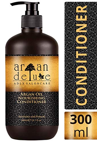 Acondicionador de Aceite de Argánde alto nivel, avalado para peluquerías, altamente nutritivo, para una mayor suavidad y brillo, Argán Deluxe, 300ml